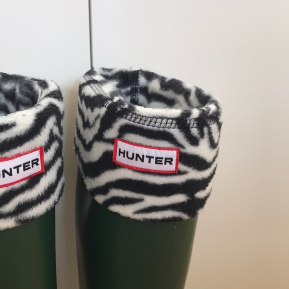 Hunter Rainboots with zebra sock insert - Picture 2 of 8